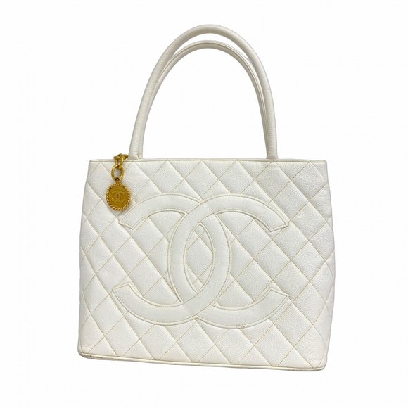 Chanel Reissue Tote Bag, Caviar Skin, White, Women's - Picture 1 of 12